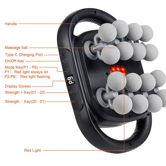 RELAXVIBE™ 16-Head Fascia Massager